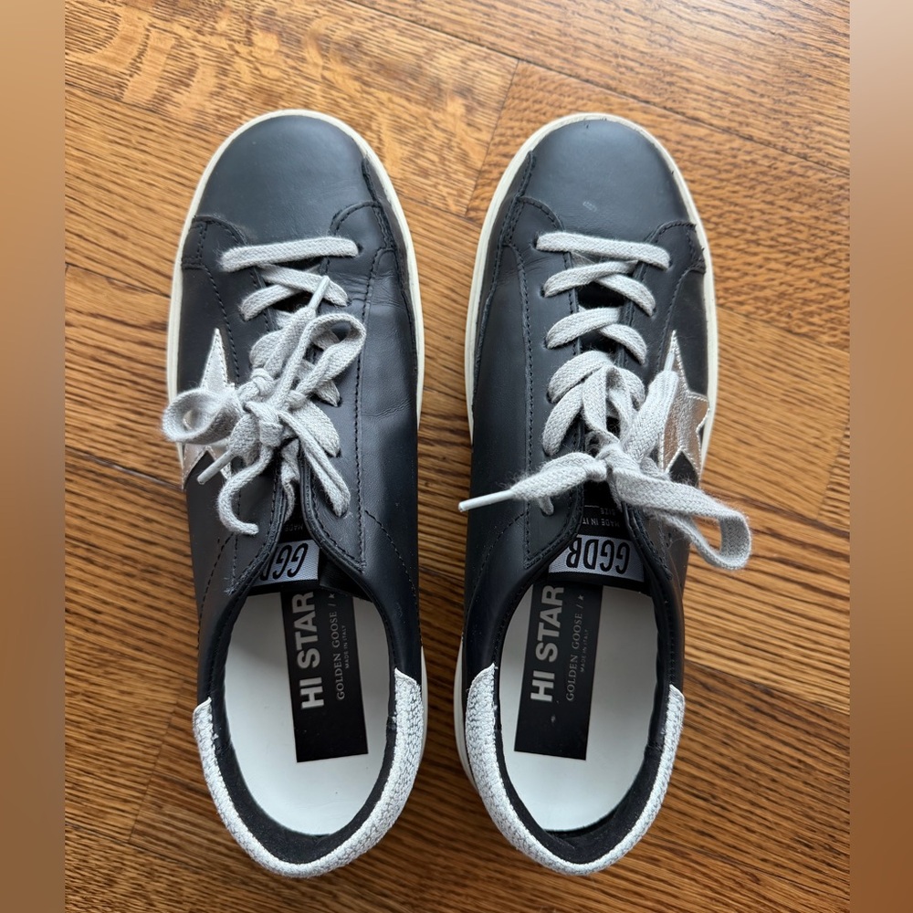 Golden Goose Black and White Star Sneakers